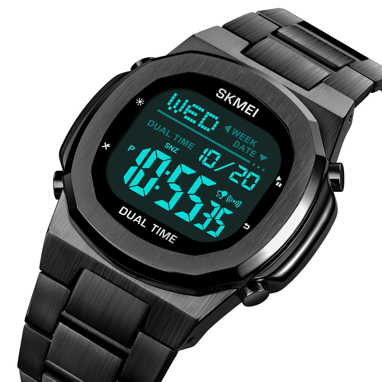 2004 Skmei Reloj para Hombre Pulsera de Metal Digital