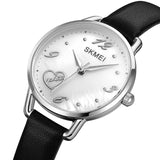 2005 Skmei Reloj para Mujer Pulsera de Cuero Análogo