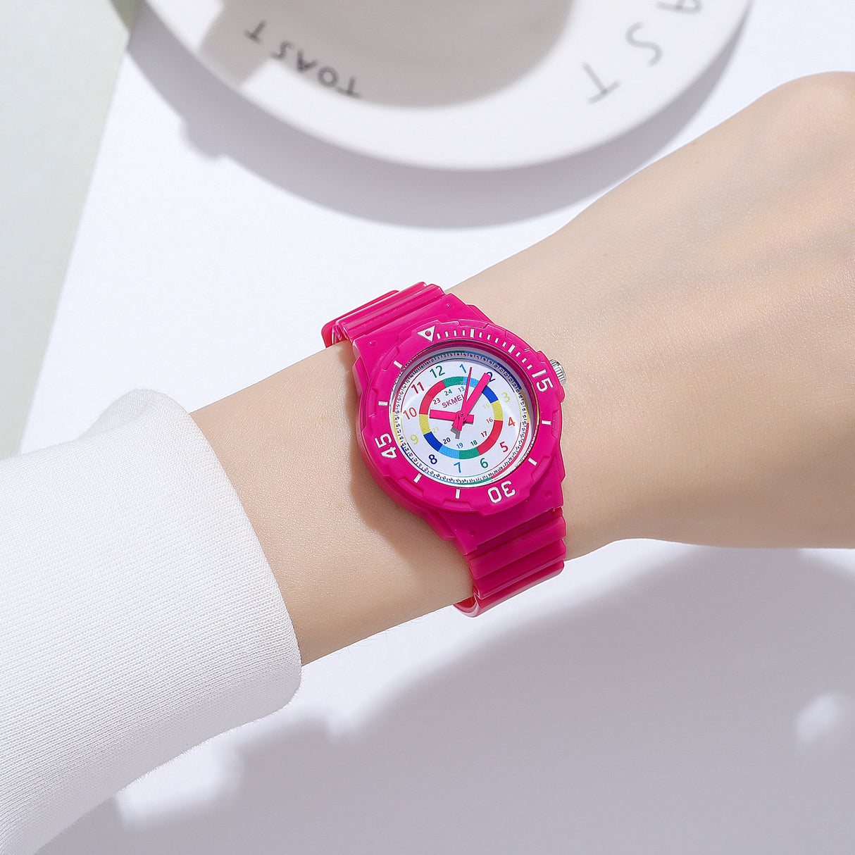 2012 Skmei Reloj para Mujer Pulsera de Caucho Análogo