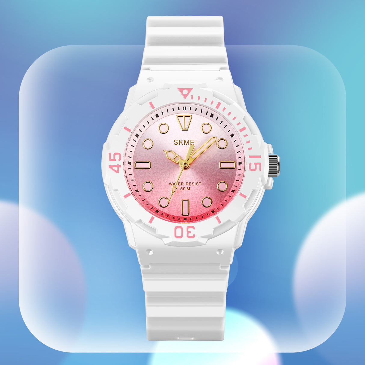 2012 Skmei Reloj para Mujer Pulsera de Caucho Análogo