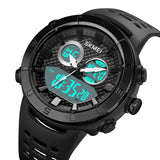 2014 Skmei Reloj para Hombre Pulsera de Caucho Doble Hora