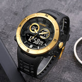 2014 Skmei Reloj para Hombre Pulsera de Caucho Doble Hora