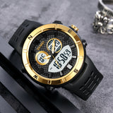 2014 Skmei Reloj para Hombre Pulsera de Caucho Doble Hora