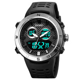 2014 Skmei Reloj para Hombre Pulsera de Caucho Doble Hora