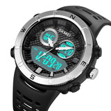 2014 Skmei Reloj para Hombre Pulsera de Caucho Doble Hora