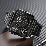 2025 Skmei Reloj para Hombre Pulsera de Metal Doble hora