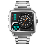 2025 Skmei Reloj para Hombre Pulsera de Metal Doble hora