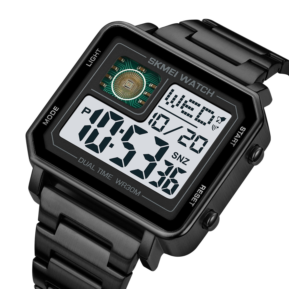 2033 Skmei Reloj para Hombre Pulsera de Metal Digital