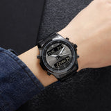 2049 Skmei Reloj para Hombre Pulsera de Metal Doble Hora