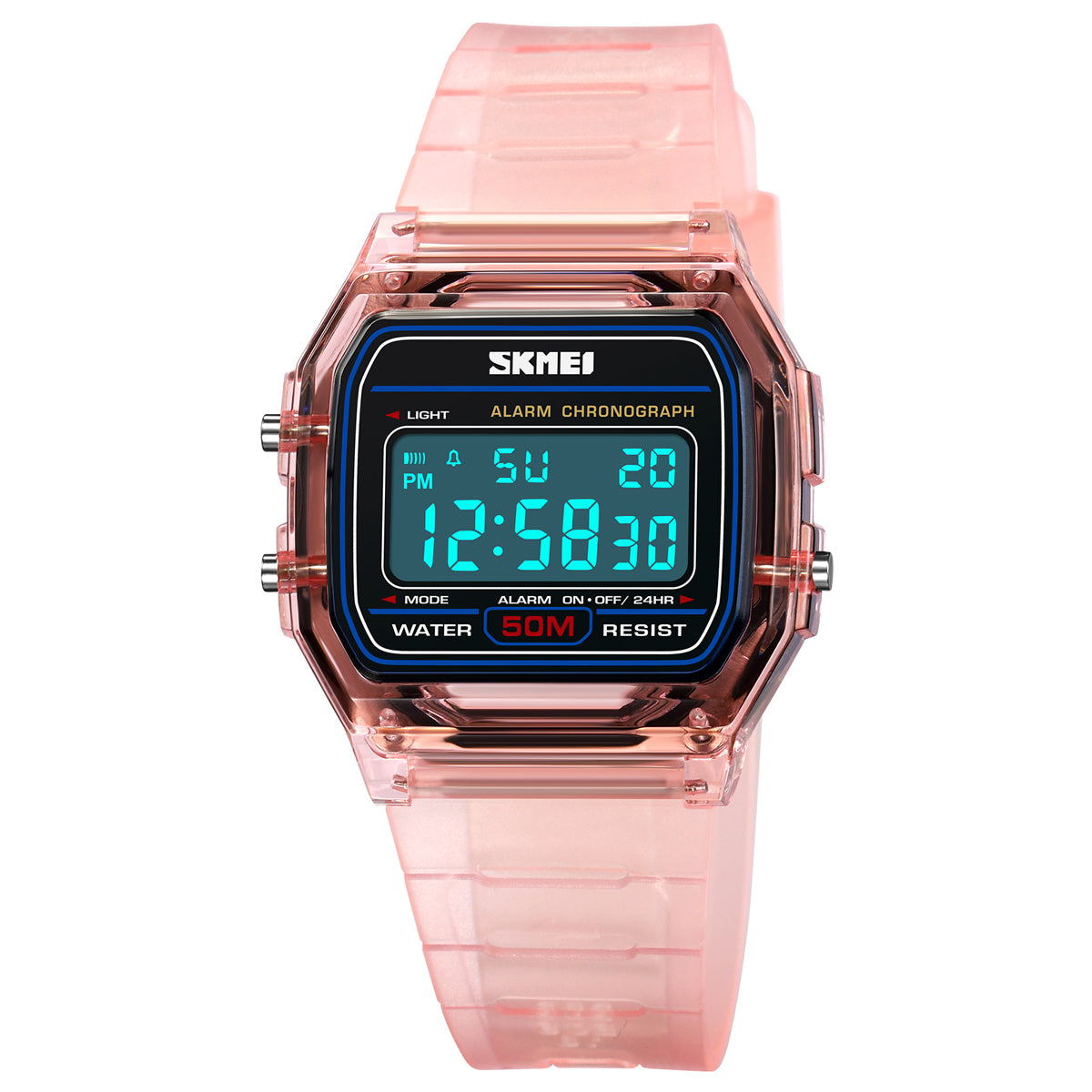 2056 Skmei Reloj para Mujer Pulsera de Caucho Digital