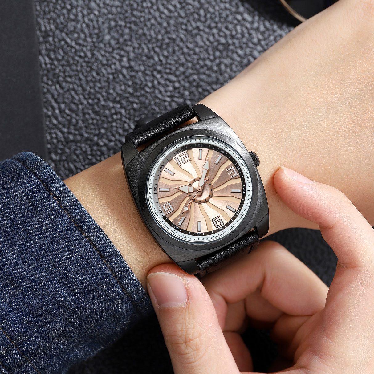 2060 Skmei Reloj para Hombre Pulsera de Cuero Análogo