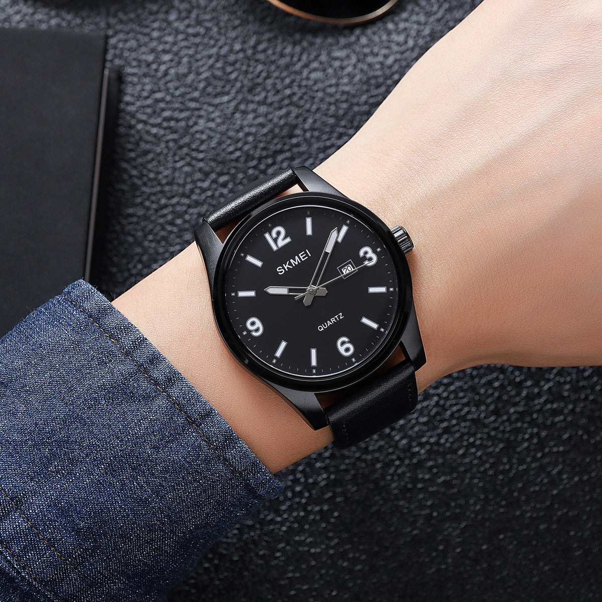 2067 Skmei Reloj para Hombre Pulsera de Cuero Análogo