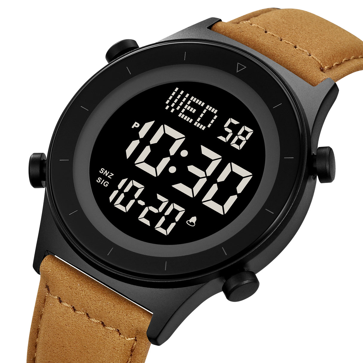 2079L Skmei Reloj para Hombre Pulsera de Cuero Digital