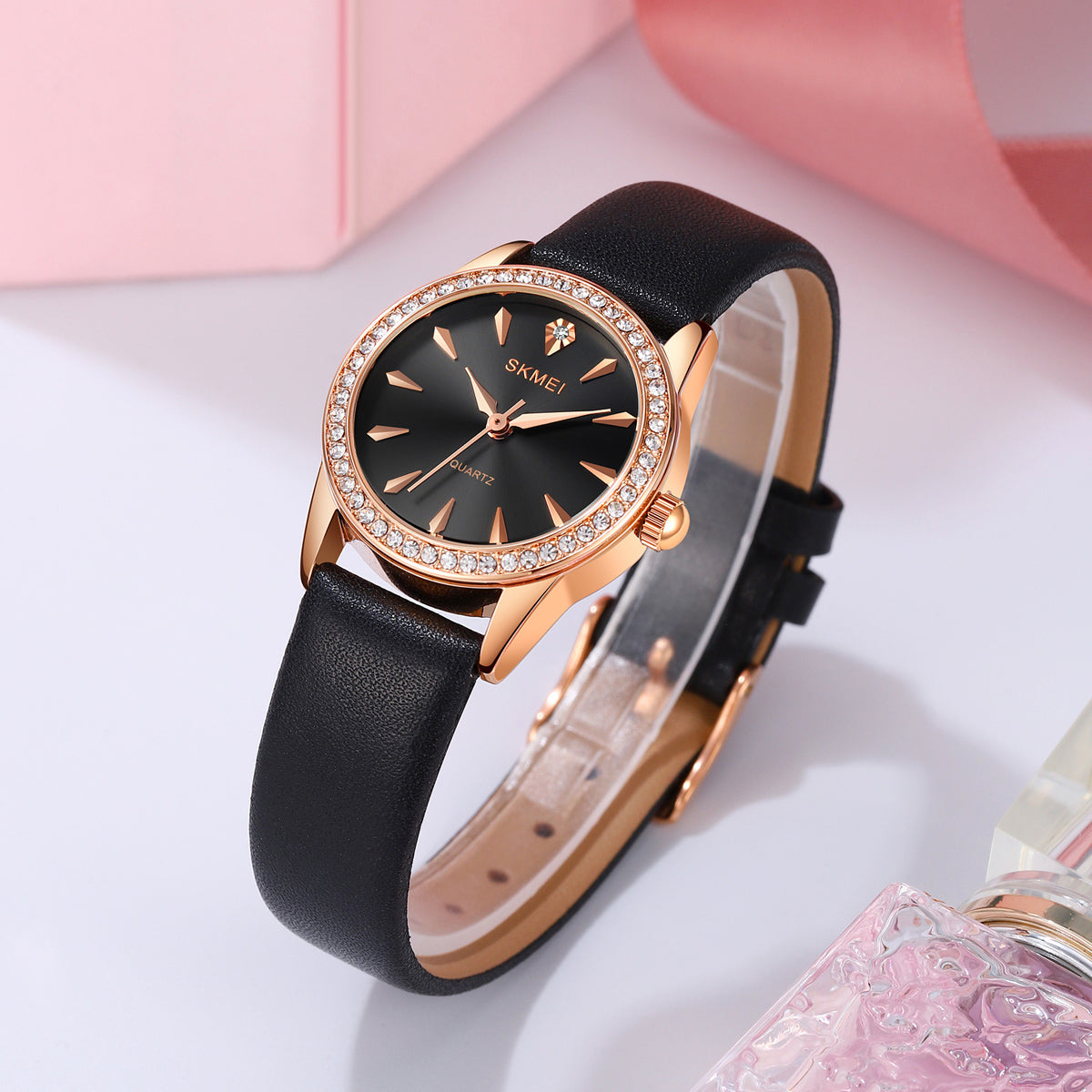 2086 Skmei Reloj para Mujer Pulsera de Cuero Análogo