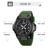 2105 Reloj Skmei para hombre pulsera de caucho