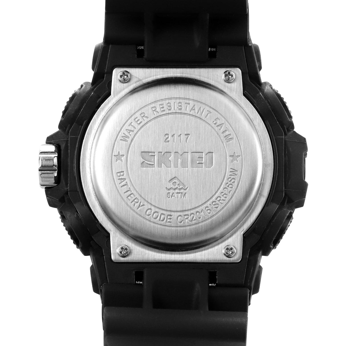 2117BK Reloj Skmei para hombre pulsera de caucho