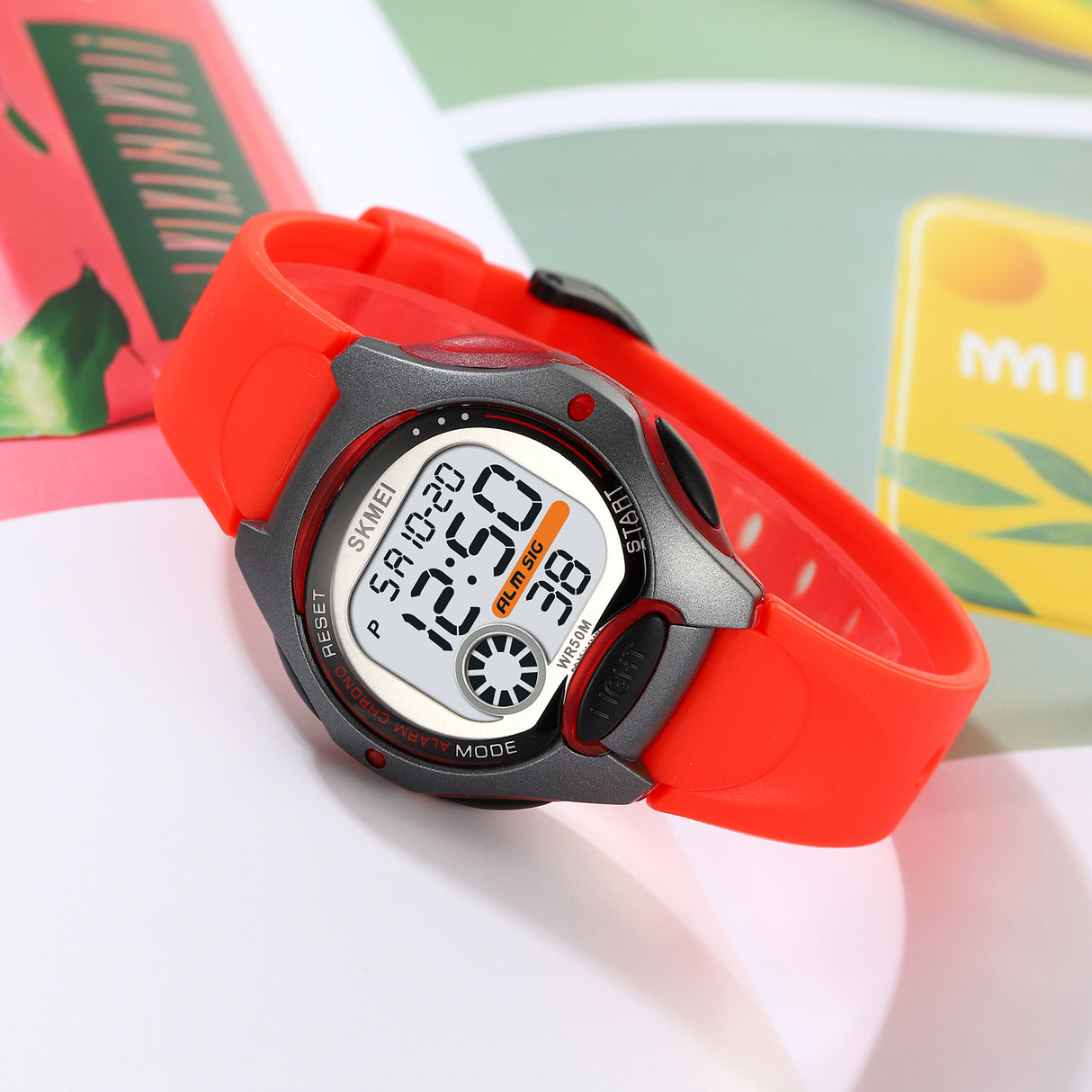 2129 Reloj SKMEI digital para niños pulsera de caucho