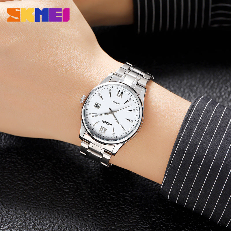 2158 Reloj Skmei para hombre pulsera de acero inoxidable