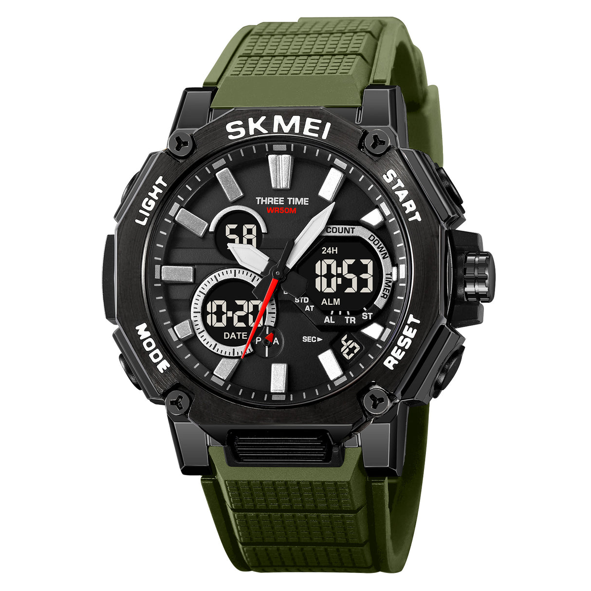 2219 Reloj Skmei para hombre pulsera de caucho