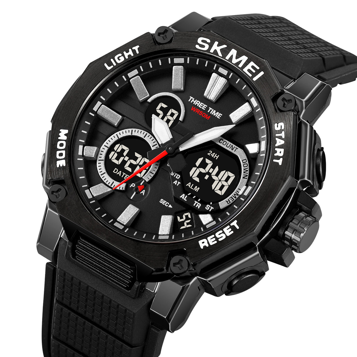 2219 Reloj Skmei para hombre pulsera de caucho