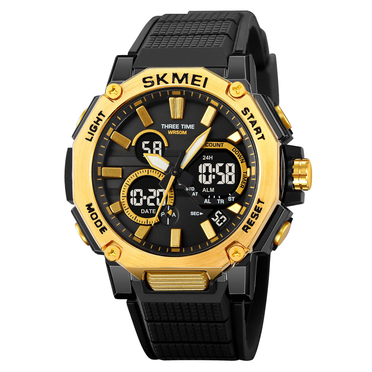 2219 Reloj Skmei para hombre pulsera de caucho