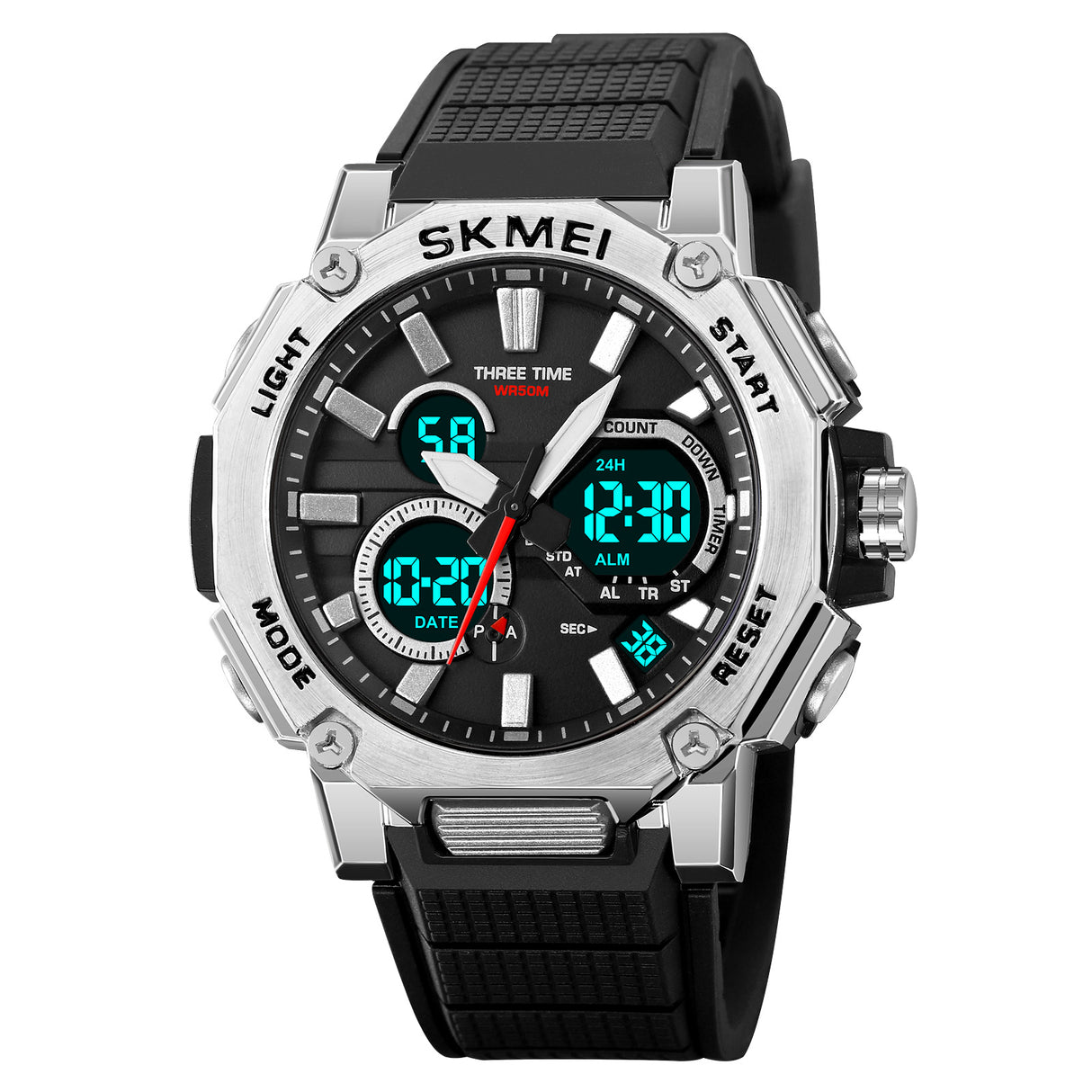 2219 Reloj Skmei para hombre pulsera de caucho