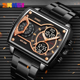 2229 Reloj Skmei para hombre pulsera de metal cuadrado