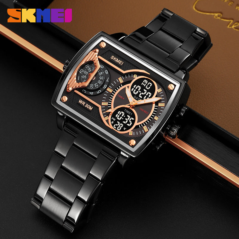 2229 Reloj Skmei para hombre pulsera de metal cuadrado