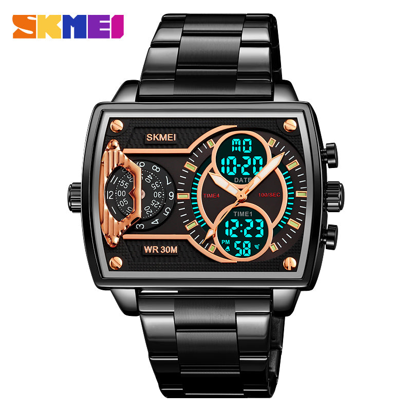 2229 Reloj Skmei para hombre pulsera de metal cuadrado