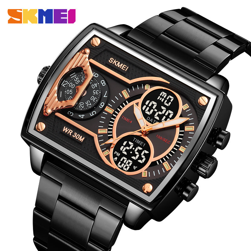 2229 Reloj Skmei para hombre pulsera de metal cuadrado