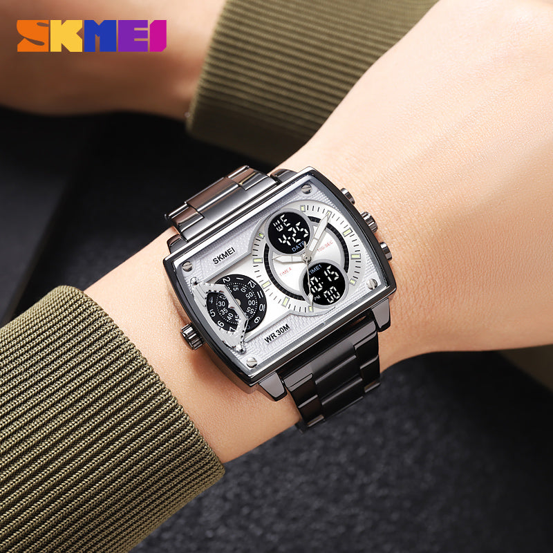 2229 Reloj Skmei para hombre pulsera de metal cuadrado