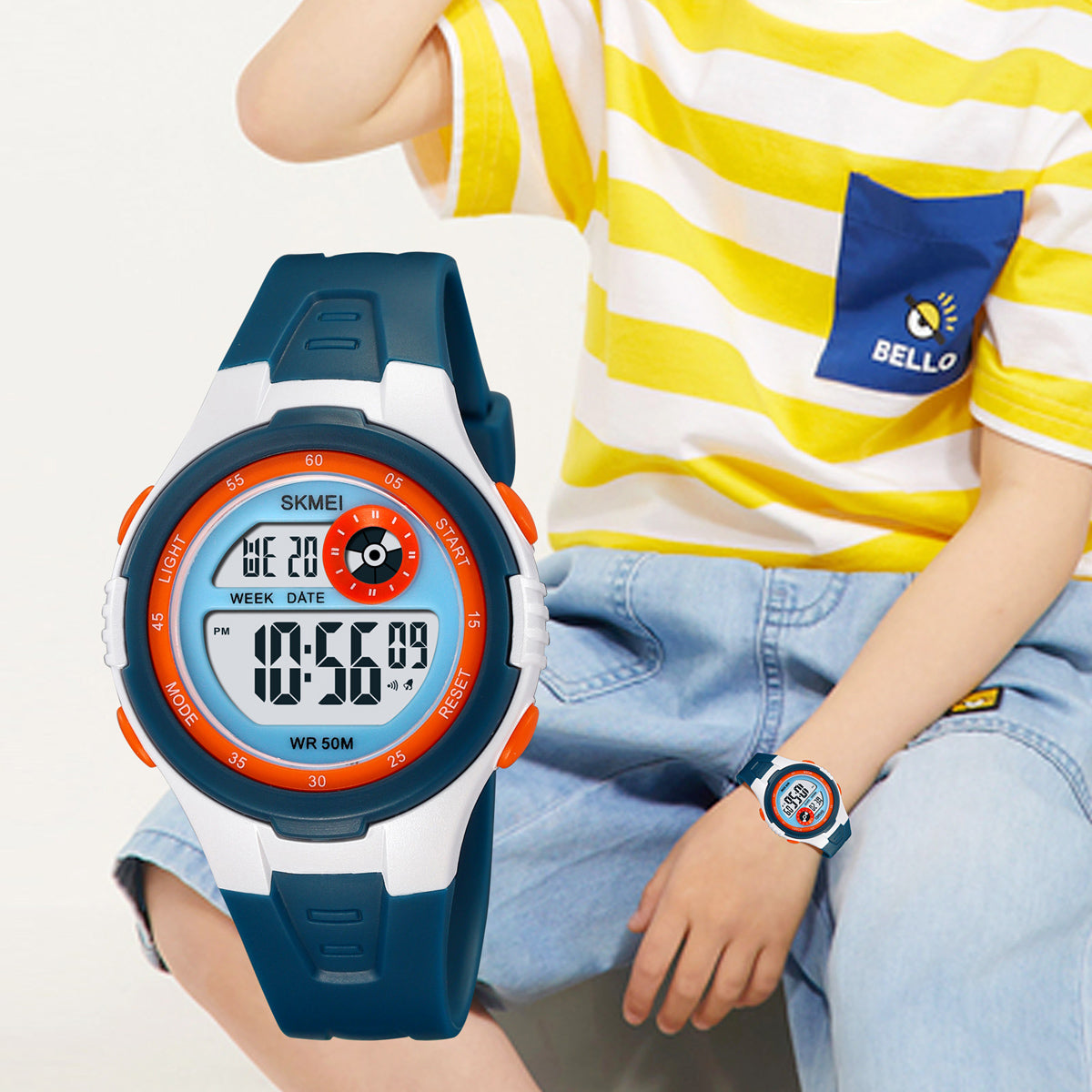 2280 Reloj Skmei para niños pulsera de caucho digital