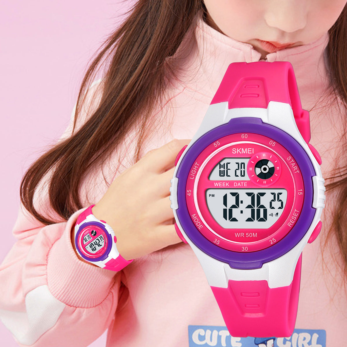 2280 Reloj Skmei para niños pulsera de caucho digital