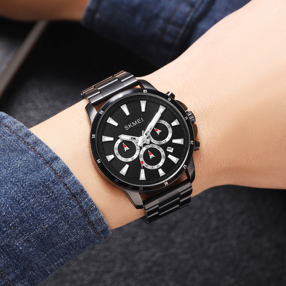 2295 Reloj Skmei para hombre pulsera de metal