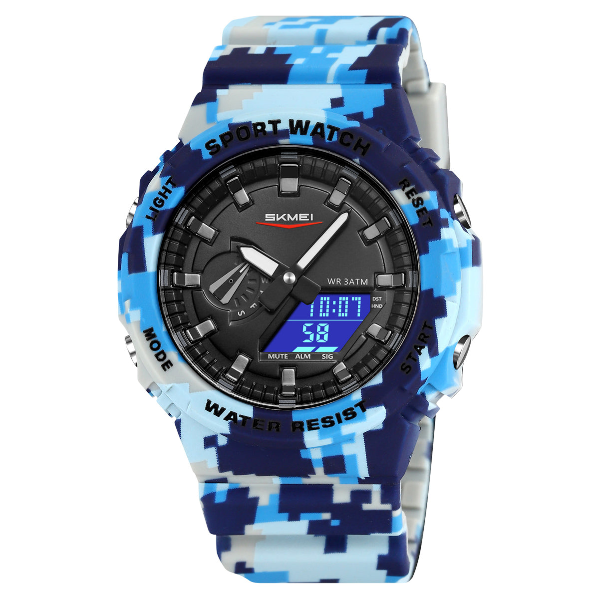 2351 Reloj Skmei Deportivo para hombre pulsera de resina