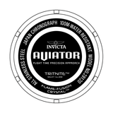 Reloj Invicta Aviator de hombre pulsera de metal 50 mm