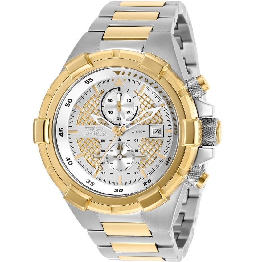Reloj Invicta Aviator de hombre pulsera de metal 50 mm