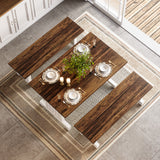 HOGA-F1927 Juego de Comedor 3 Piezas con Bancas Tribesigns