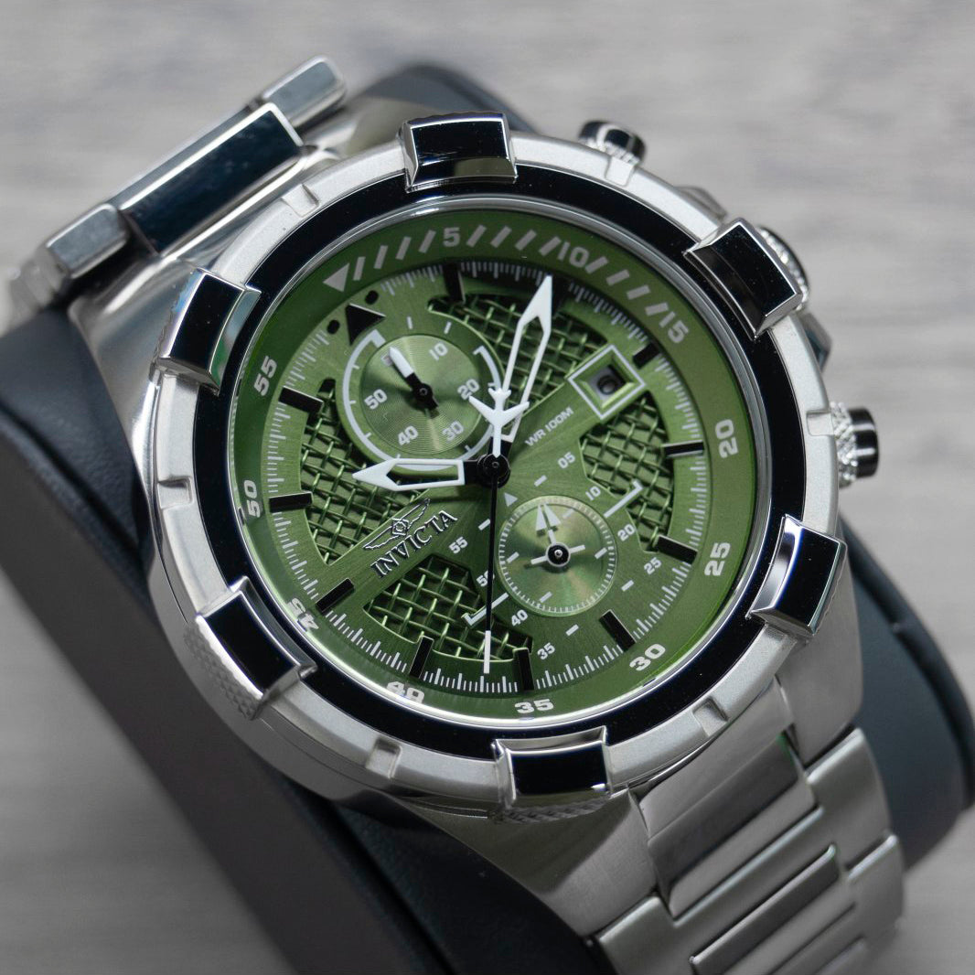 Reloj Invicta Aviator de hombre pulsera de metal 50 mm