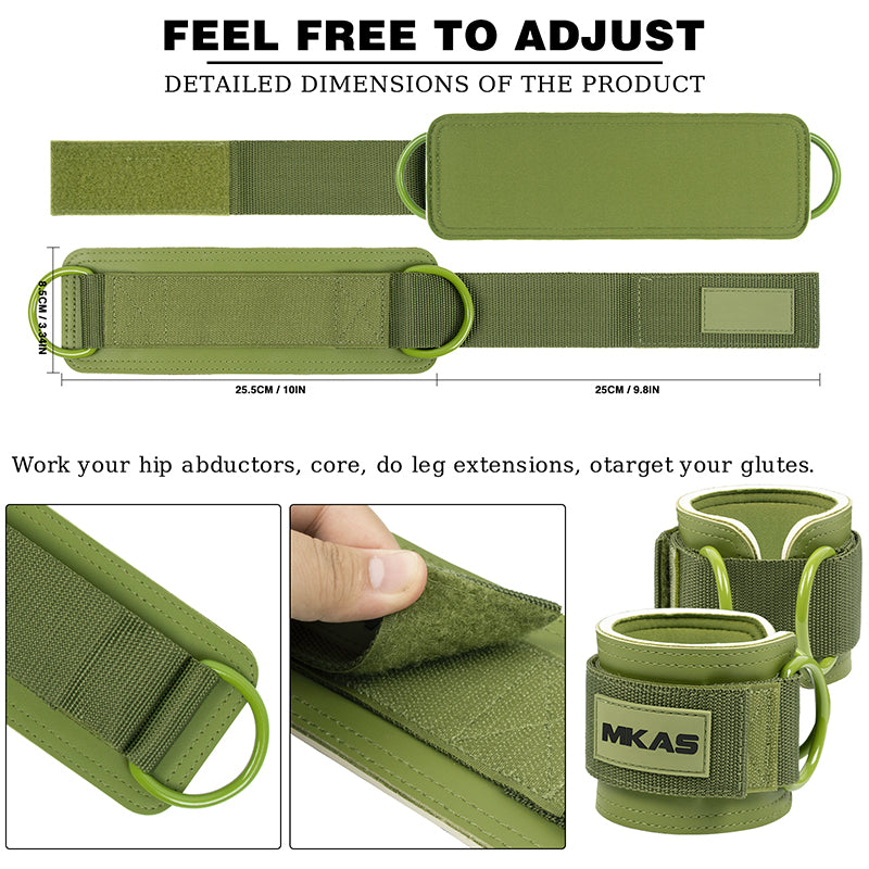 5-0056 Par de Straps de tobillo con anillos D reforzados