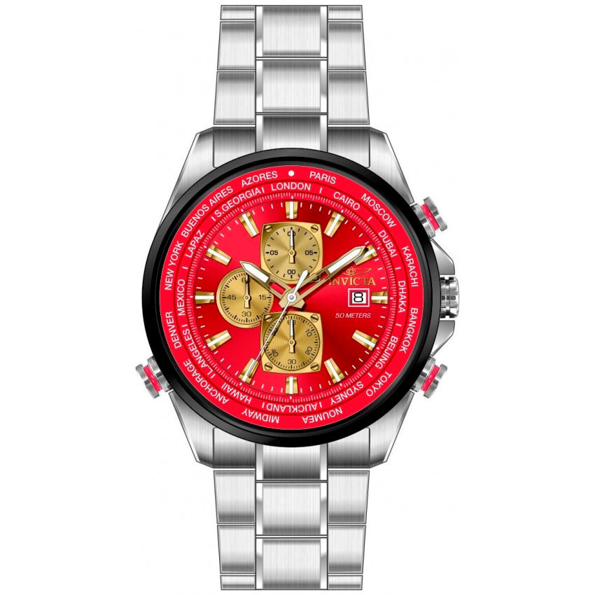 Reloj Invicta Aviator de hombre banda de metal 50 mm