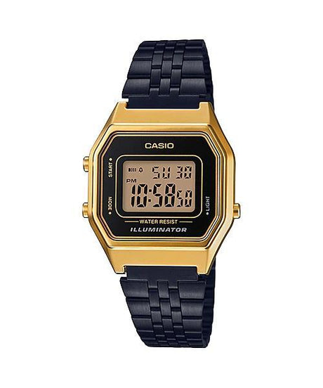 LA-680 Reloj Casio para Hombre, Mujer Pulsera de Metal Digital Vintage Clásico Illuminator