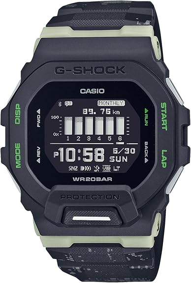 GBD-200LM-1 Reloj G-Shock Digital para Hombre pulsera de Caucho