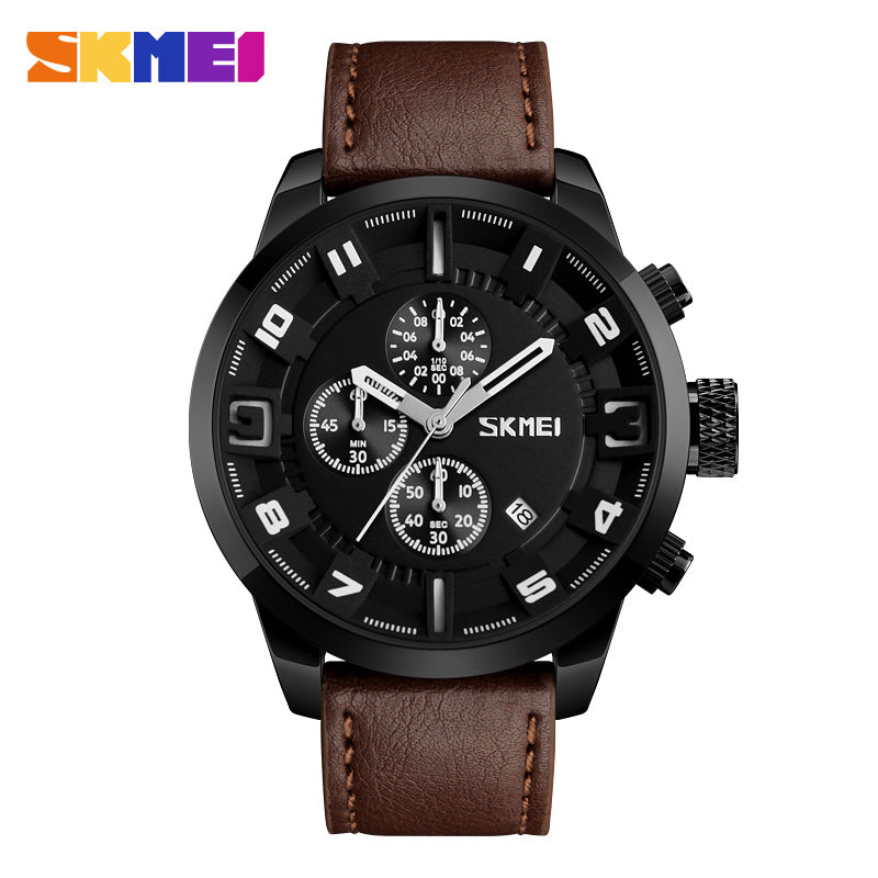 9165 Reloj Skmei para Hombre Pulsera de Cuero Análogo