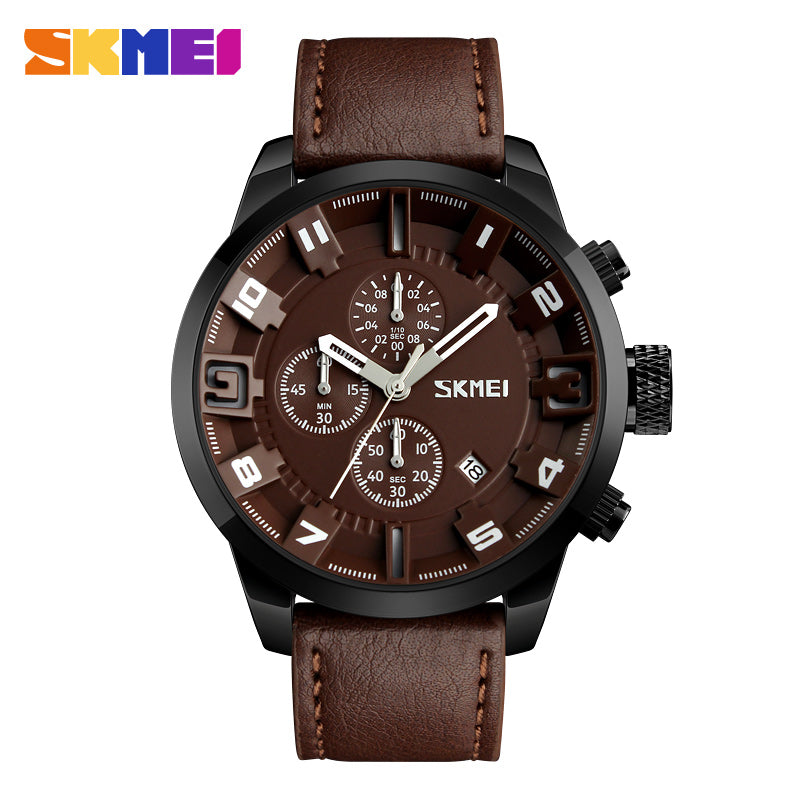 9165 Reloj Skmei para Hombre Pulsera de Cuero Análogo