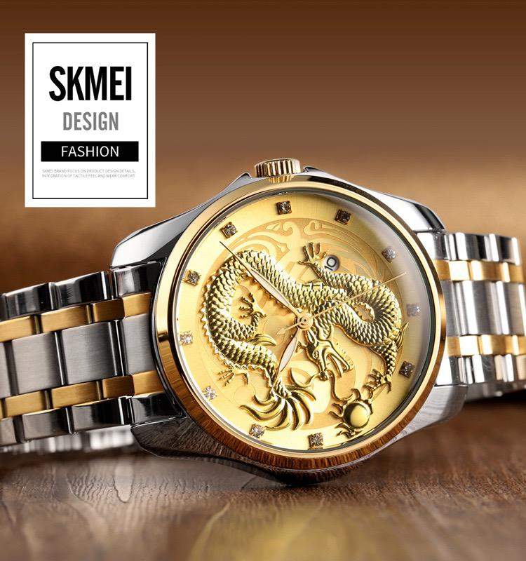 9193 Reloj Skmei para caballero pulsera de metal