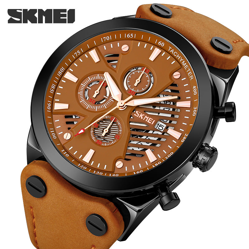 9282 Reloj Skmei para Hombre Pulsera de Cuero Análogo