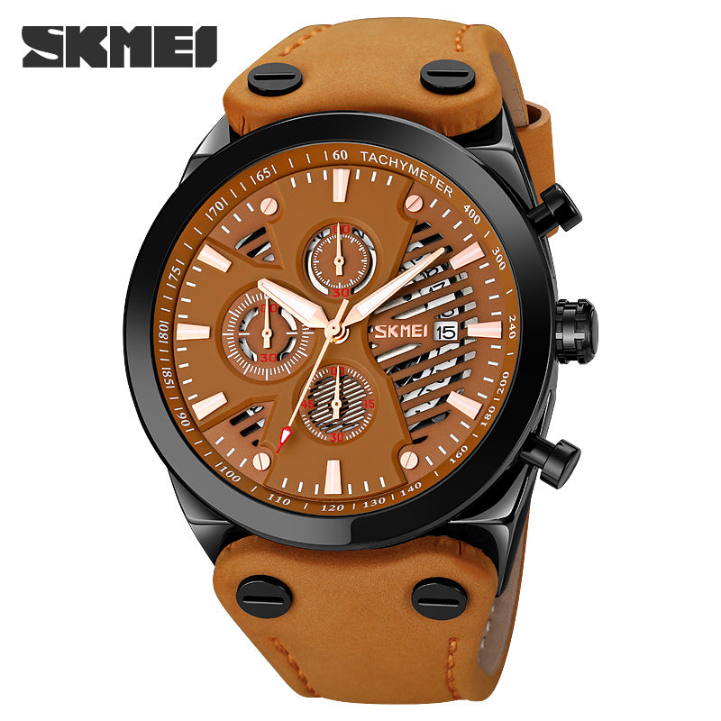 9282 Reloj Skmei para Hombre Pulsera de Cuero Análogo