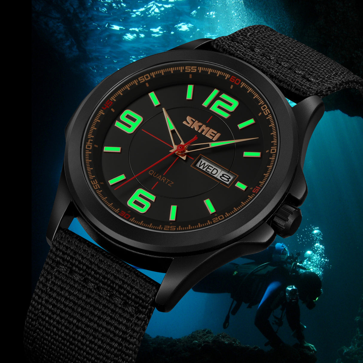 9315 Skmei Reloj para Hombre Pulsera de Tela Análogo