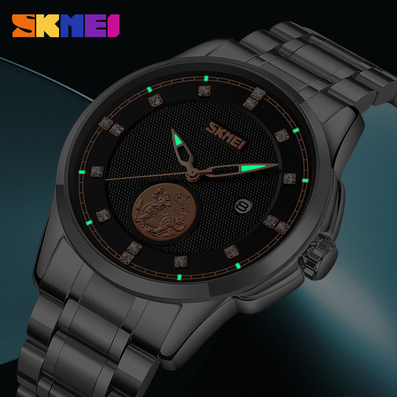 9321 Reloj Skmei para caballero pulsera de metal